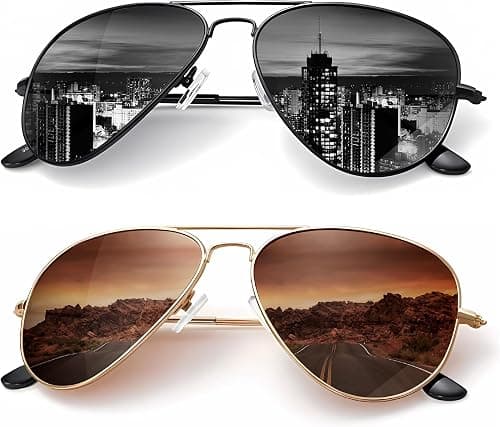 KALIYADI Classic Aviator Sunglasses for Men Women Driving Sun glasses Polarized Lens UV Blocking on Amazon - Best Deal Finder