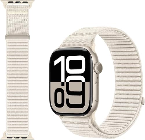 Soft Nylon Woven Loop Sport Band Compatible with Apple Watch Ultra SE Series 11 10 9 8 7 6 5 4 3, Adjustable Braided Replacement Strap for iWatch 49mm 46mm 45mm 44mm 42mm 41mm 40mm 38mm Men Women on Amazon.ae - Price Tracker