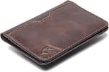 FOXHACKLE Leather Credit Card Wallet for Men and Women, Thin Bifold RFID Blocking Wallet, Slim Front Pocket Minimalist Card Holder Wallet - متتبع أسعار Amazon.sa