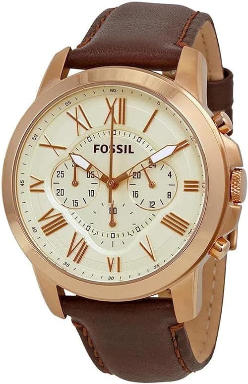 Fossil Mens Quartz Watch | Analog Display and Leather Strap | LM Fashion Street on Amazon.ae - Price Tracker