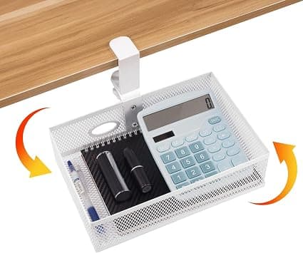TERRIFI Modern Multi-colored Under Desk Storage Organizer, Clamp-On Drawer Basket, Hanging Desk Storage Tray على Amazon.ae - متتبع الأسعار