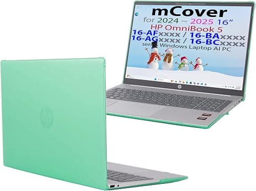 mCover Case ONLY Compatible for 16” 2024+ HP OmniBook 5 16-AF / 16-AG / 16-BAxxxx / 16-BCxxxx and Pavilion 16-AF / 16-AG0000 Series Windows AI Notebook PC (NOT Fitting Other HP Models)- Green على Amazon.ae - متتبع الأسعار