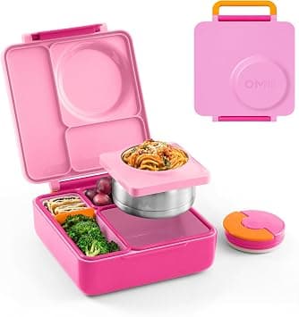 OmieBox Kids Bento Lunch Box, Stainless Steel Bowl, 250ml, (Pixie Pink) on Amazon.ae - Price Tracker
