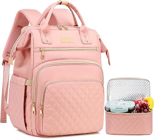 AIJIEKE Lunch Backpack for Women, 15.6 inch Laptop Backpack for Women, Work Backpack for Women with Lunchbox for Travel Nurse على Amazon.ae - متتبع الأسعار