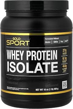 California Gold Nutrition, Sport, Whey Protein Isolate, Unflavored, 1 lb (454 g) - متتبع أسعار Amazon.sa