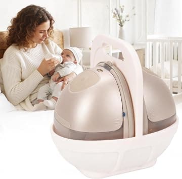 Silicone Breast Pump Holder, Hands-Free Stand, Anti-Tilt Base, Easy-Carry Handle for On-The-Go, Dishwasher-Safe, Compatible with Momcozy M5, eufy E20/S1/S1 Pro, Medela Freestyle Hands-Free على Amazon.ae - متتبع الأسعار