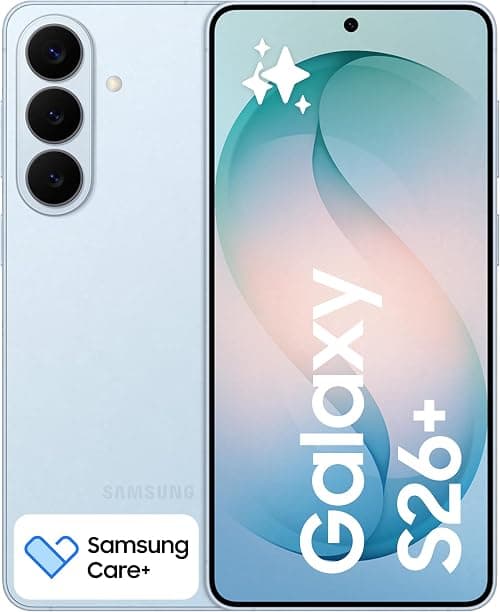 Samsung Galaxy S26+ Sky Blue, 512GB Storage, AI Phone, 12GB RAM, Customized AP, Photo Assist, 50MP Camera, 4900mAh Battery, 1 Year Samsung Care+ Screen Damage (UAE Approved) على Amazon.ae - متتبع الأسعار