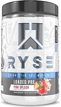 RYSE Up Supplements Loaded Pre-Workout, (Pink Splash, 30 Servings), Maximize Pump, Explosive Energy, Increase Strength. على Amazon.ae - متتبع الأسعار