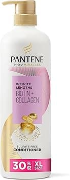 Pantene Infinite Lengths Conditioner with Biotin + Collagen, Strengthens Brittle Hair, Up to 90% Less Breakage, 1 Minute Miracle, Safe for Color Treated Hair, Floral Scent, 30 Fl Oz on Amazon.ae - Price Tracker
