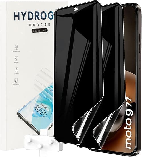 KZIOACSH 2 Pack Privacy Screen Protector for Motorola Moto G77/Motorola Moto G67, Ultra Slim Anti-Scratch Anti-Spy Protective Soft TPU Fingerprint Unlocking Bubble Free Screen Film على Amazon.ae - متتبع الأسعار