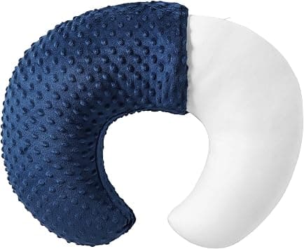 Nursing Pillow and Positioner, Breastfeeding, Bottle Feeding, Baby Sitting Support with Removable Ultra Soft Cover, Tummy Time Support for Baby Boys and Girls (Estate Blue) على Amazon.ae - متتبع الأسعار