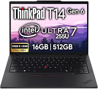 Lenovo ThinkPad T14 Gen 5 Business Laptop 14" FHD+ IPS, Intel Ultra 7 155U, 16GB DDR5 RAM, 512GB SSD, 5MP Webcam, Fingerprint, Backlit, Wi-Fi 6E, 2 Thunderbolt 4, AI PC, W11P(Upgraded) on Amazon.ae - Price Tracker
