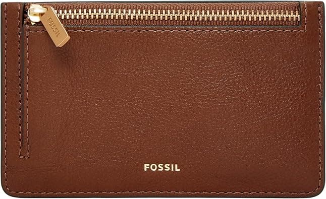 Fossil Women's Logan Leather Zip Card Case Wallet With Keychain for Women on Amazon.ae - Price Tracker
