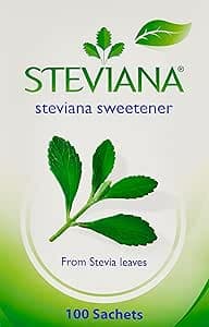 Steviana Natural Sweetener From Stevia Leaves, Zero Calorie - 250g (100 Satches x 2.5g) on Amazon.ae - Price Tracker