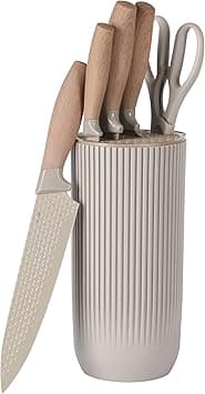 Oster Gunderson 6-Piece Kitchen Knife Block Set. Stainless Steel Kitchen Knife Set on Amazon.ae - Price Tracker