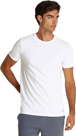 Calvin Klein Mens S/S CREW NECK 3PK Underwear Tops (pack of 3) - Best Deal Finder
