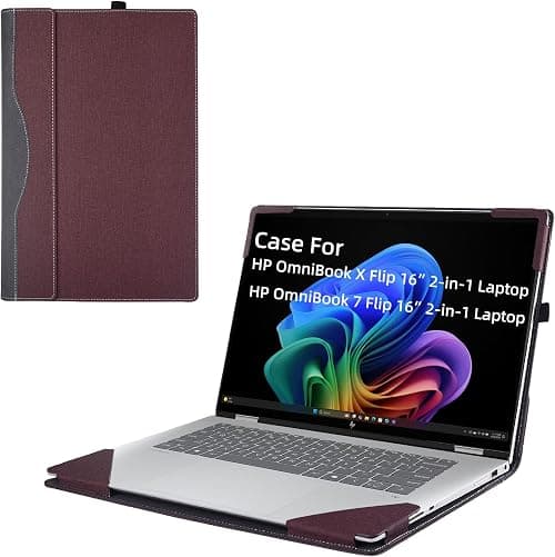 Laptop Cover Case for HP OmniBook X Flip 16 16-arXXXX/16-asXXXX& OmniBook 7 Flip 16-auXXXX 16inch [not Compatible with Any Other Model] 2-in-1 PU Leather Notebook Sleeve (Wine red) on Amazon.ae - Price Tracker