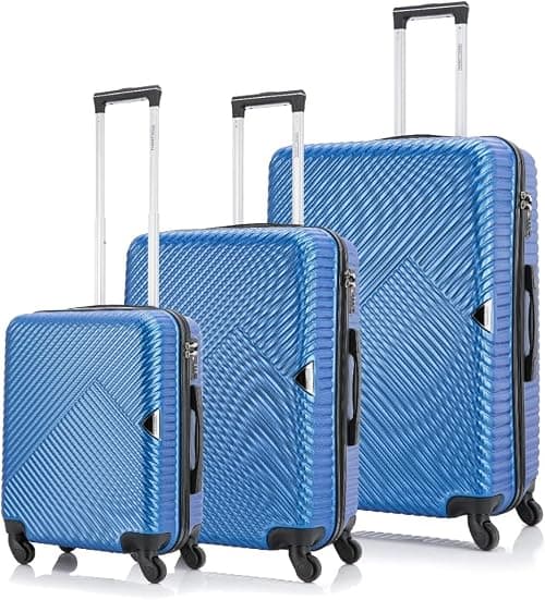 Parajohn PJTR3174 3 (20",24",28") 4 Wheels Pcs Trolley Luggage Set, blue on Amazon.ae - Price Tracker