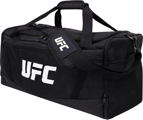 شنطة تدريبات UFC، شنطة دفل سفر كبيرة 22 بوصة للرجال والنساء، جيب للأحذية، معدات تدريب MMA وإكسسوارات رياضية، باللون الأسود على أمازون - دليلك لأفضل العروض