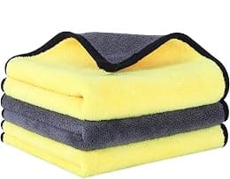 Woscher Microfiber Cloth for Car, Ultrasoft & Quick Drying Car Microfiber Cleaning Towel, Lint Free Automotive Microfiber Towel for Cleaning Polishing Washing & Detailing (40 x 60 cm (800 GSM), 3 Pack - Best Deal Finder