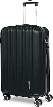 Parajohn Hardside Luggage, ABS Suitcase with 8 Spinner Wheels, Lightweight Travel Trolley for Men & Women (Army Green, Checked Luggage 24-inch) على Amazon.ae - متتبع الأسعار