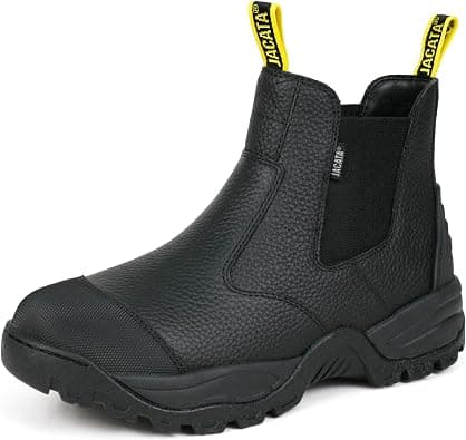 Jacata Mens Work Boots Chelsea Slip On Boot For Men Men's Industrial Construction Soft Toe Shoes Botas De Trabajo Para Hombre على Amazon.ae - متتبع الأسعار