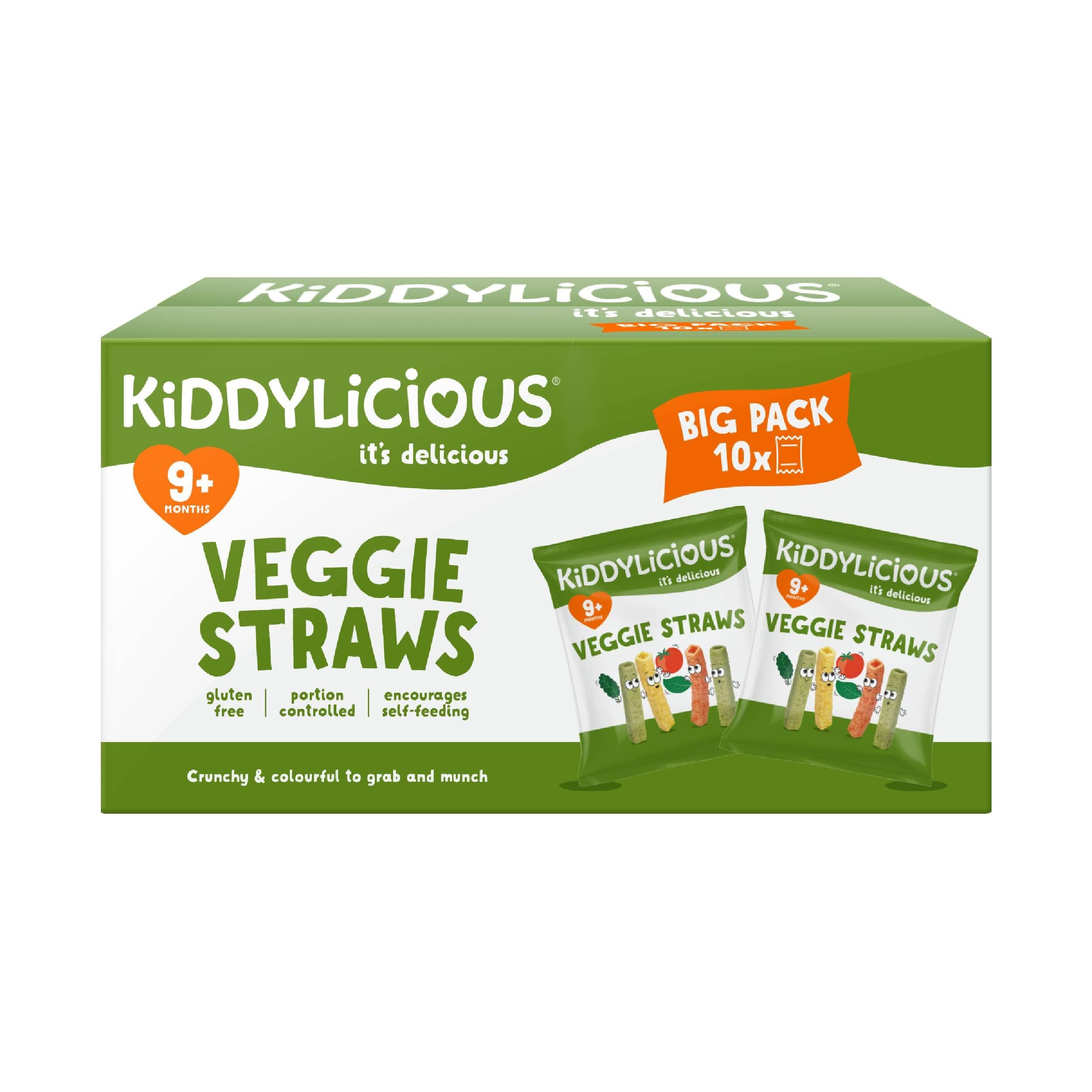 Kiddylicious Veggie Straws - Delicious Finger Food Kids Snack - Suitable for 9+ Months - 10 Packs on Amazon.ae - Price Tracker