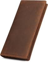 Kattee Men's Vintage Genuine Leather Long Wallet for Checkbook Credit Cards - متتبع أسعار Amazon.sa