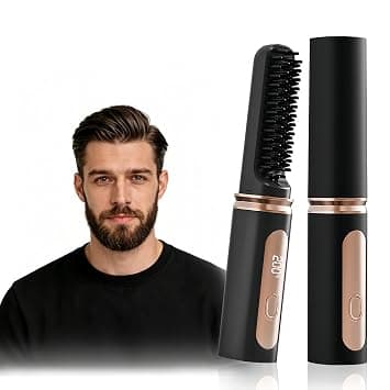 DL&3UP Cordless Beard Straightener for Men, 30s Fast Heating Ceramic Straightening Brush, 4 Temperature, Anti-Scald, Auto Shut-Off, Portable for Travel on Amazon.ae - Price Tracker