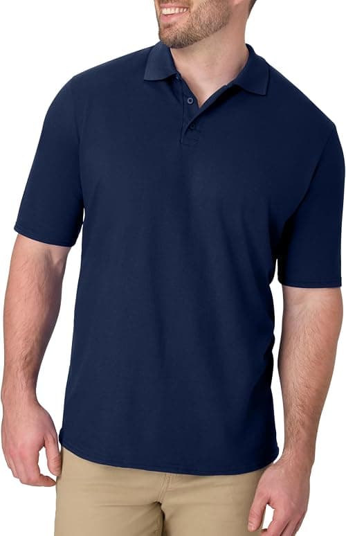 Hanes Men’s X-Temp Short Sleeve Polo Shirt, Midweight Men's Shirt على Amazon.ae - متتبع الأسعار