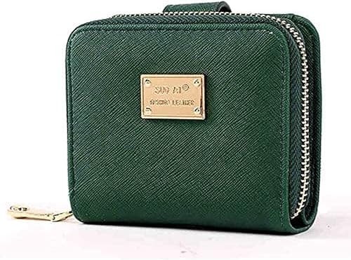 Other Green Leather Wallet For Women Id Card Holder Girls Short Coin Purse Clutches on Amazon.ae - Price Tracker