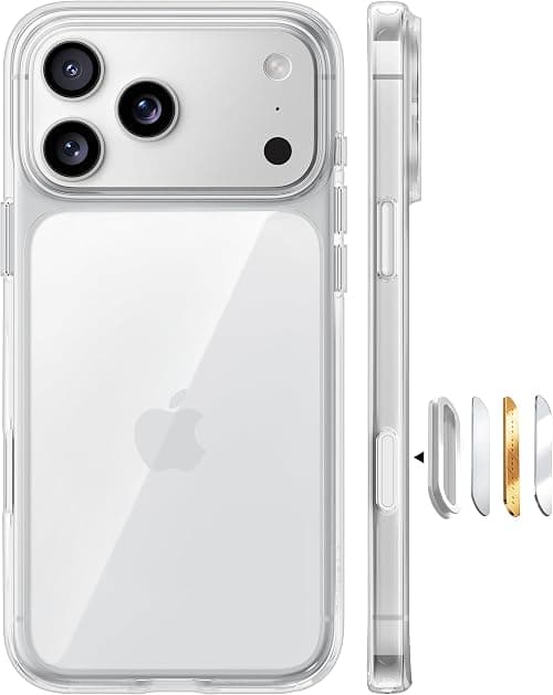TORRAS Shockproof for iPhone 17 Pro Case, Non-Yellowing, 12FT Military-Grade Protection, Transparent Slim Case for iPhone 17 Pro Case, Diamond Clear, Hard, 6.3'' Guardian Series, Clear on Amazon.ae - Price Tracker