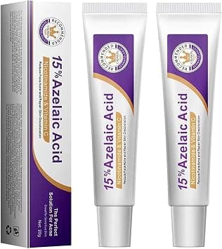 15% Azelaic Acid Acne Cream, Azelaic Acid Serum, Vitamin C, Hyaluronic Acid, Niacinamide, Panthenol Facial Care, Acne-prone Skin, Acne Scar Care, Unclogs Pores (Large-2pcs) on Amazon.ae - Price Tracker