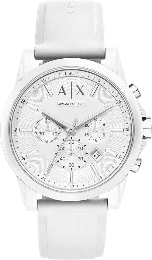Armani Exchange Men's Stainless Steel Analog-Quartz Watch with Silicone Strap on Amazon.ae - Price Tracker
