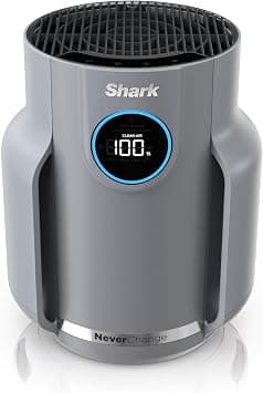 Shark NeverChange Air Purifier Compact Pro with Long-lasting HEPA Exceeding Filtration, For Pet Dander, Dust, Smoke, Allergens, Up to 250 sq. ft. for Bedroom, Home Office, Dorm, HP071BRN (2025) on Amazon.ae - Price Tracker