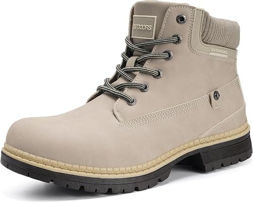 Snow Boots Womens Mens Winter Flat Ankle Boots Warm Fur Lined Fashion Combat Leather Shoes Casual Work Walking Hiking Lace Up Outdoor Trainer Urban on Amazon.ae - Price Tracker