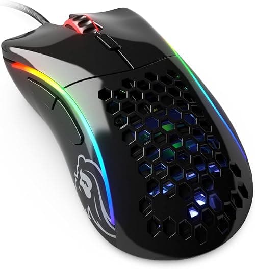 Glorious Model D- (Minus) Wired Gaming Mouse - RGB 62g Lightweight Ergonomic Wired Gaming Mouse - Backlit Honeycomb Shell Design Mice (Glossy Black) on Amazon - Best Deal Finder