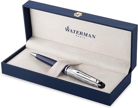 Waterman Expert Ballpoint Pen | Metal & Blue Lacquer | Chiselled Cap | Blue Ink | Gift Box on Amazon.sa - Price Tracker