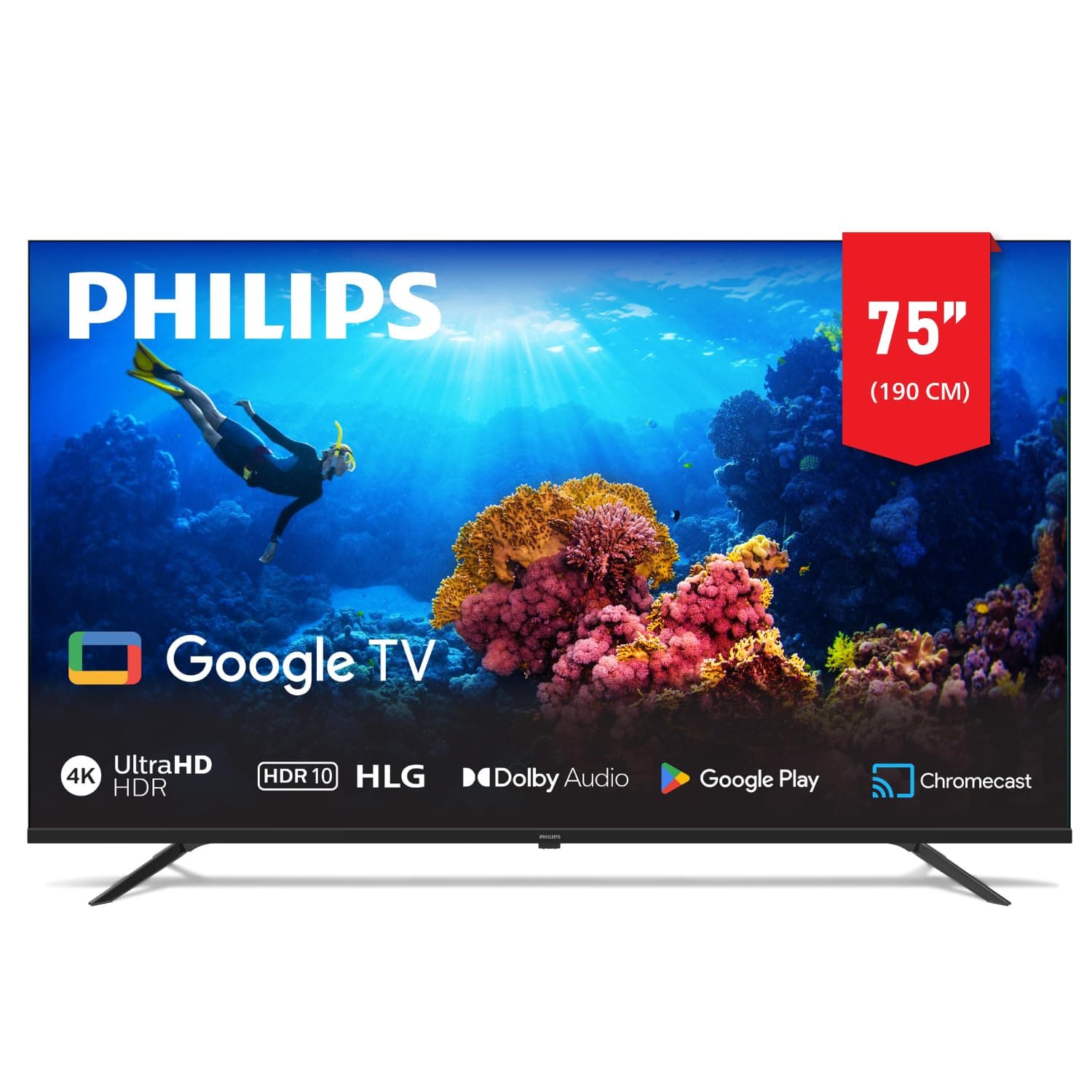PHILIPS 75 INCH (190 CM) 4K UHD GOOGLE TV WITH DOLBY AUDIO & ADVANCED IMAGE PROCESSING, 2024 MODEL WITH 1 YEAR INTERNATIONAL WARRANTY on Amazon.ae - Price Tracker