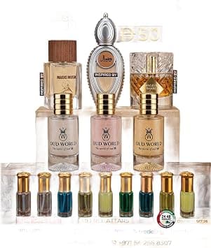 Oud World Combo Set 26 Perfume Trio – Angell Share, Magec Musk & Wisall Ajmall | Sweet Spicy Musky & Floral Blend on Amazon.ae - Price Tracker