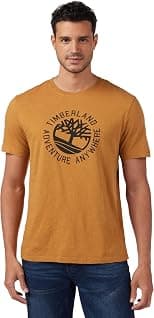 Timberland mens Tfo Slogan Logo Short Sleeve Slub T-shirt - Best Deal Finder