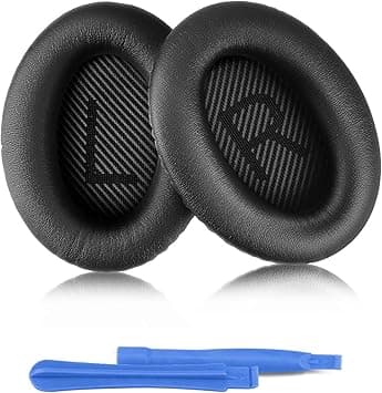 ELZO Headphones Replacement Pads for Bose, Professional Ear Pads for Bose Headphones QC2/QC15/QC25/QC35/QC35II/QC45/AE2/AE2i/AE2w/SoundTrure/SoundLink Complete with 2 Install Stick(Black)… - Amazon.ae Price Tracker