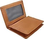 Outrip Genuine Leather Business Card Holder Name Card Case Credit Card Wallet with ID Window RFID Blocking - Best Deal Finder