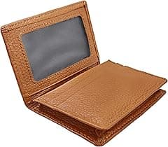 Outrip Genuine Leather Business Card Holder Name Card Case Credit Card Wallet with ID Window RFID Blocking - Amazon.ae Price Tracker