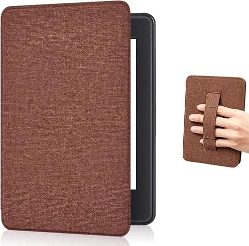 Slimshell Case with Hand Strap for 7" All-New Kindle Paperwhite 12th 2024 or Kindle Paperwhite Signature Edition 2024, Smart Protective Cover with Auto Sleep/Wake (Brown) on Amazon.ae - Price Tracker