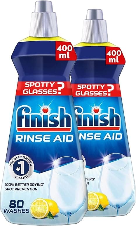 Finish Rinse Aid, Lemon Sparkle Scent, 400ml x 2 on Amazon.ae - Price Tracker