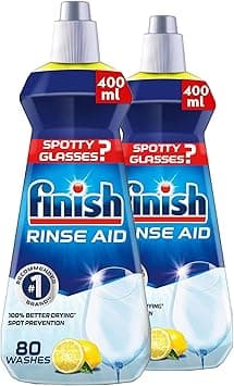 Finish Rinse Aid, Lemon Sparkle Scent, 400ml x 2 - Amazon.ae Price Tracker