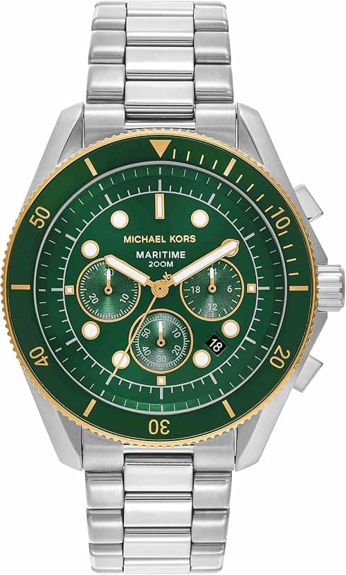 Large Maritime Two-Tone Timepiece by Michael Kors على Amazon.ae - متتبع الأسعار