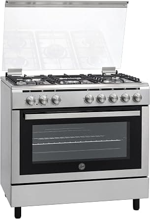 Hoover Freestanding Gas Cooker, 90 x 60 cm, 5 Burner Gas Top, Electric Oven, Auto Ignition, Cooling Fan, Safety Features, Made in Turkey Stainless Steel, 1 Year Warranty, HMC-V95E-S على Amazon.ae - متتبع الأسعار