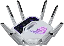 راوتر الألعاب ثلاثي النطاق GT-BE19000AI واي فاي 7، 802.11be حتى 325 متر مربع وأكثر من 200 جهاز امن ثلاثي المستويات يدعم شبكة واي فاي اي ميش للمنزل بالكامل منافذ مزدوجة 10G من روج رابتشر اسوس - متتبع أسعار Amazon.sa